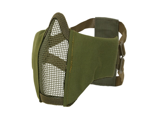 Halbgesichts Airsoft Mesh-Maske - oliv