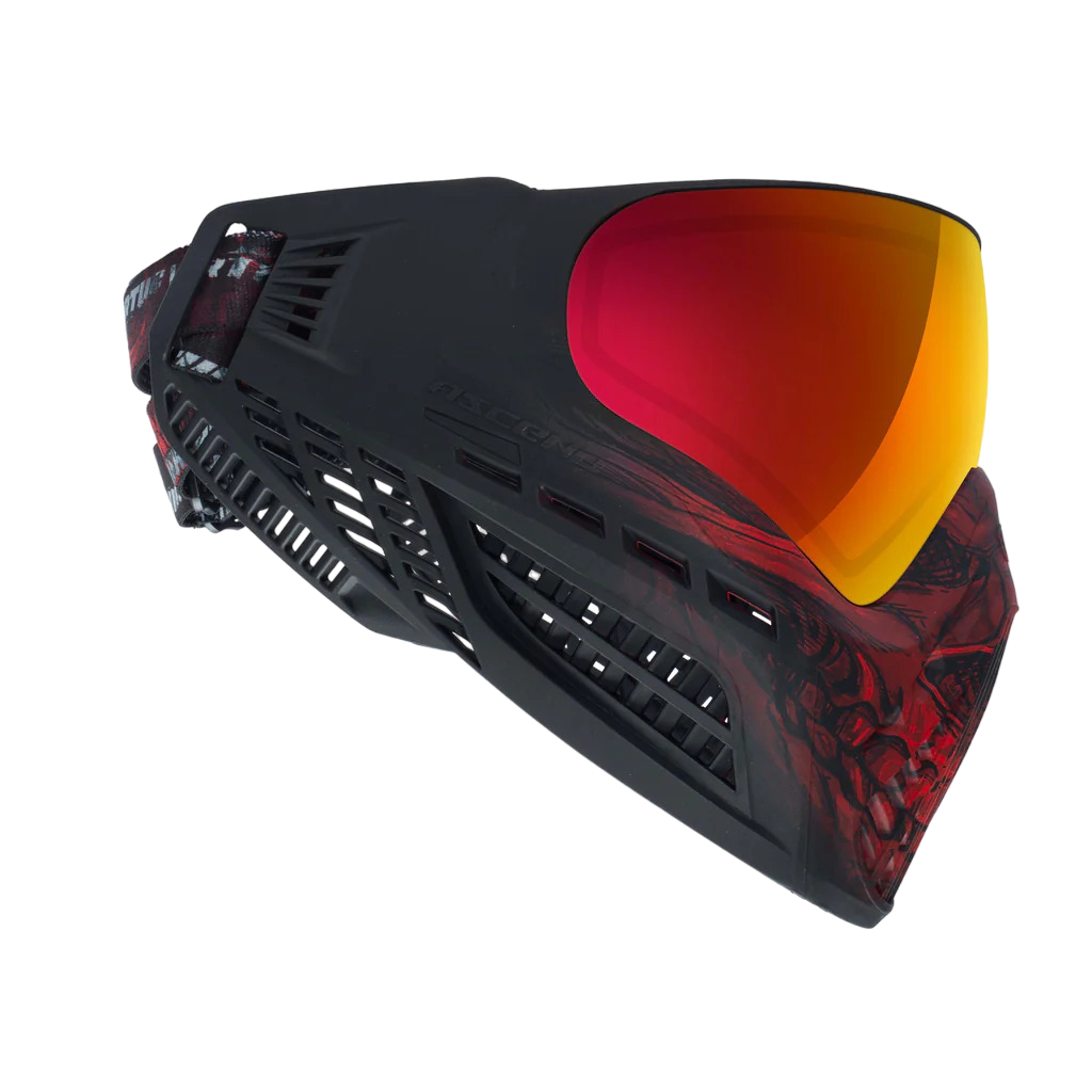 Virtue Vio Ascend Skull Paintball Maske - Rot