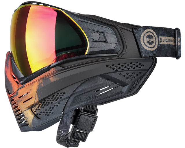 Push Paintball Maske Skull Fire Orange