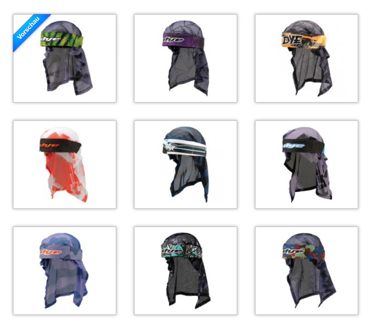 Dye Paintball Head Wrap