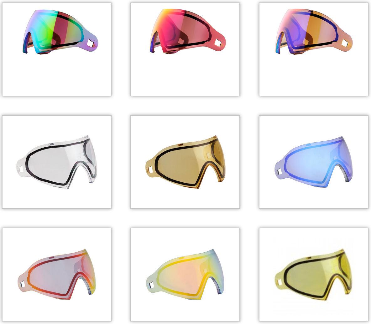 Dye I4 / I5 Thermal-Ersatzmaskenglas vers. Farben