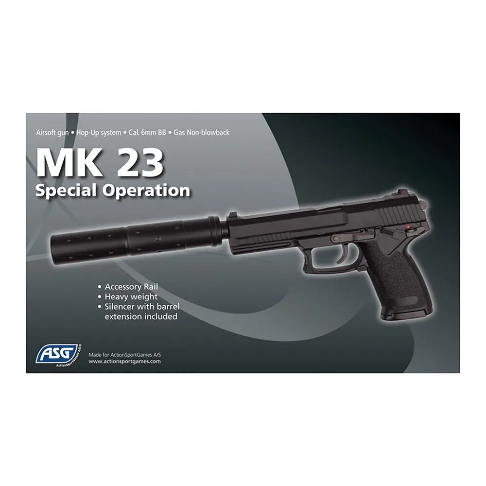 ASG MK 23 Special Operations Airsoft Pistole NBB 6mm BB Schwarz