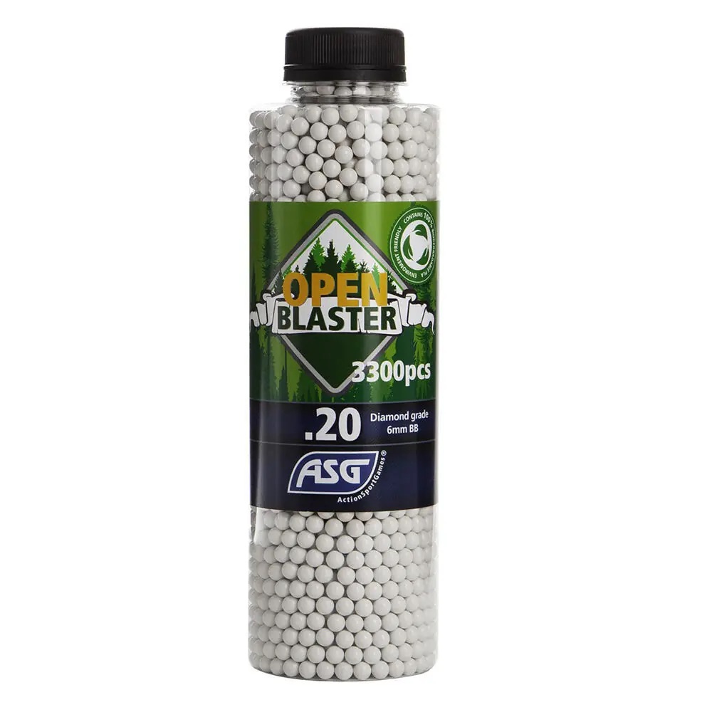 ASG Open Blaster Airsoft BIO BBs 3300 Stück verschiedene Grammaturen Weiß