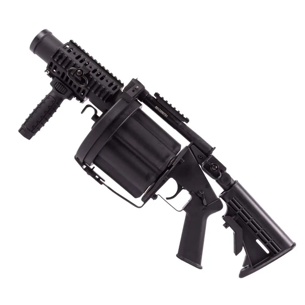 ASG Multiple Airsoft Grenade Launcher Schwarz 6 Schuss 40mm Airsoft Granaten